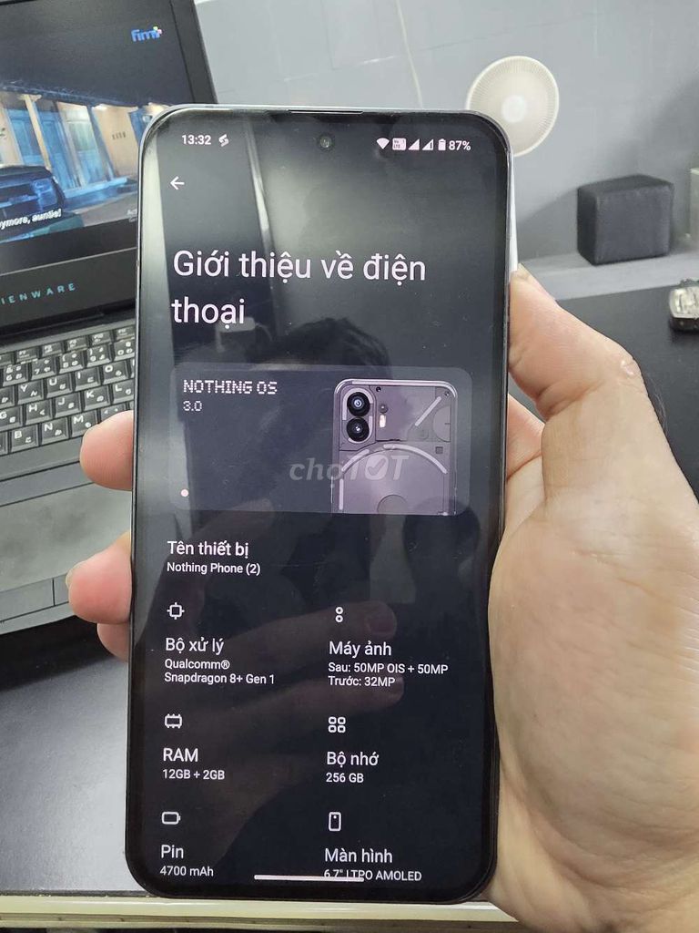 Nothing Phone (2) 256GB Đen. Mua bán Điện thoại tại Thị xã Bến Cát Bình Dương được đăng bởi Mèo hình 1
