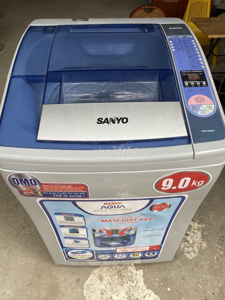 Thanh Lý Máy Giặt Sanyo Lồng Đứng 9Kg Mới 90%