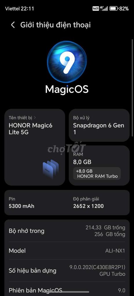Honor Magic6 Lite 5G 256GB. Mua bán Điện thoại tại Huyện Đông Anh Hà Nội được đăng bởi Nguyễn Xuân Khải hình 1