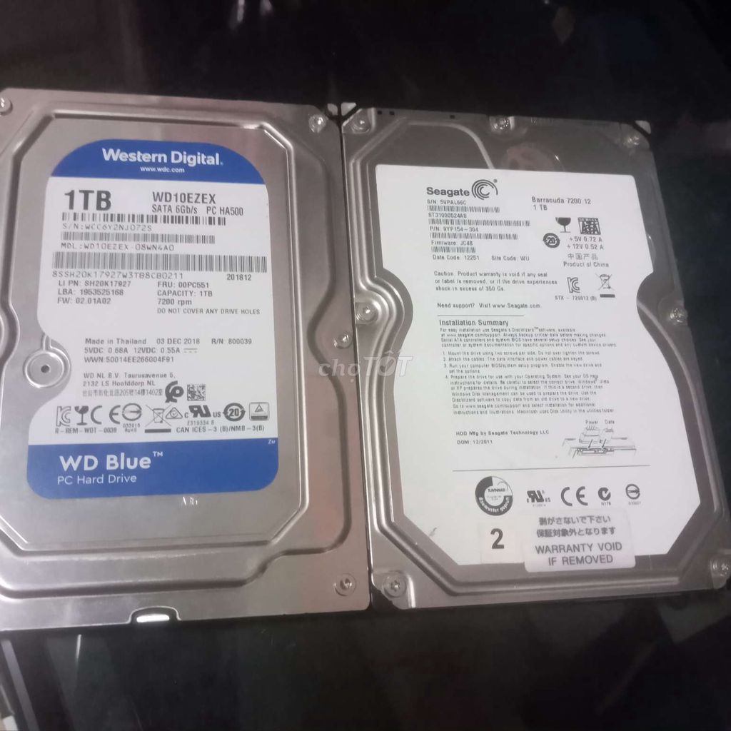 77¤ HDD 1T    500GB PC CÁC HÃNG SỨC KHỎE TỐT