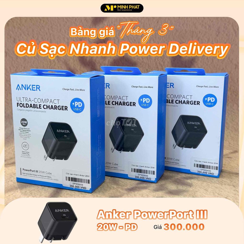 Cóc sạc nhanh Anker, Innostyle, Mophie. Mua bán Phụ kiện (Màn hình, Chuột...) tại Quận Ninh Kiều Cần Thơ được đăng bởi Minh Phát hình 1