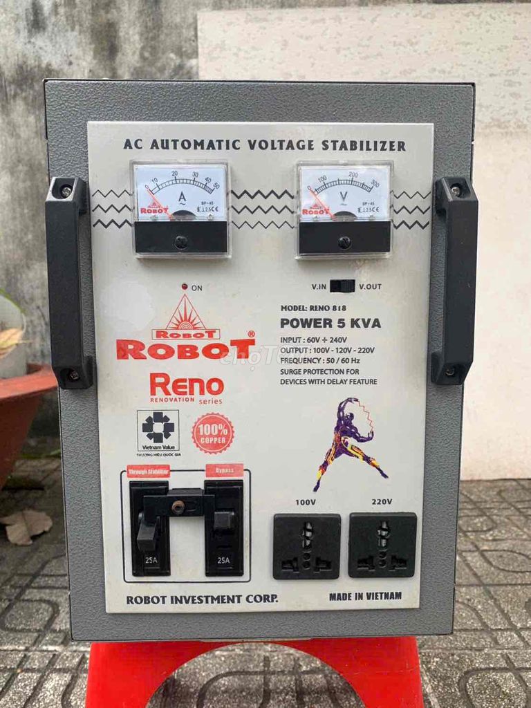 Ổn áp Robot New Millennium 5 KVA. Mua bán Nội thất, đồ gia dụng khác tại Thành phố Bến Tre Bến Tre được đăng bởi Nhật Tâm hình 1