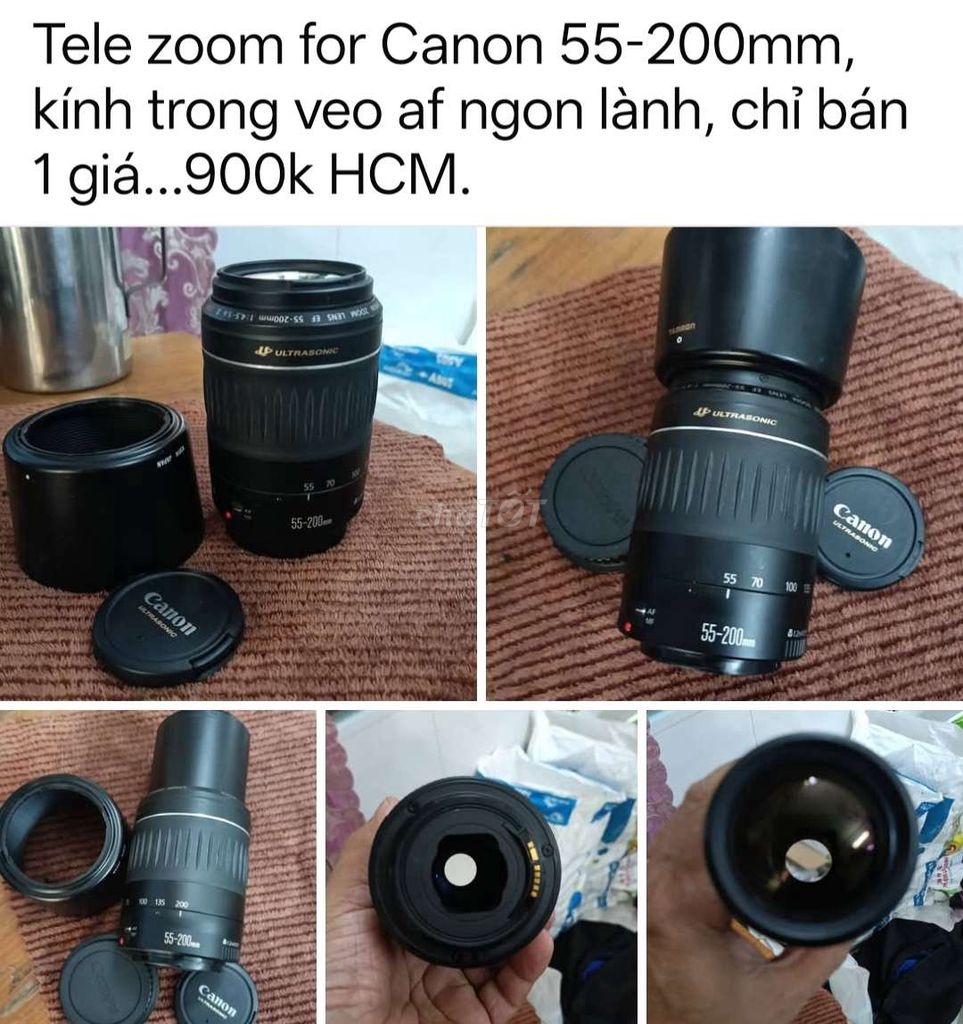 Ống kính Canon 55-200mm Đen. Mua bán Máy ảnh, Máy quay tại Quận Tân Phú Tp Hồ Chí Minh được đăng bởi Cường hình 1