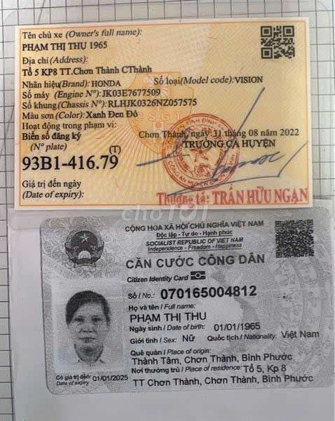 Honda Vision 2022 bánh bự 14489 km Xám. Mua bán Xe máy tại Huyện Bù Đăng Bình Phước được đăng bởi Luong Van Long hình 6