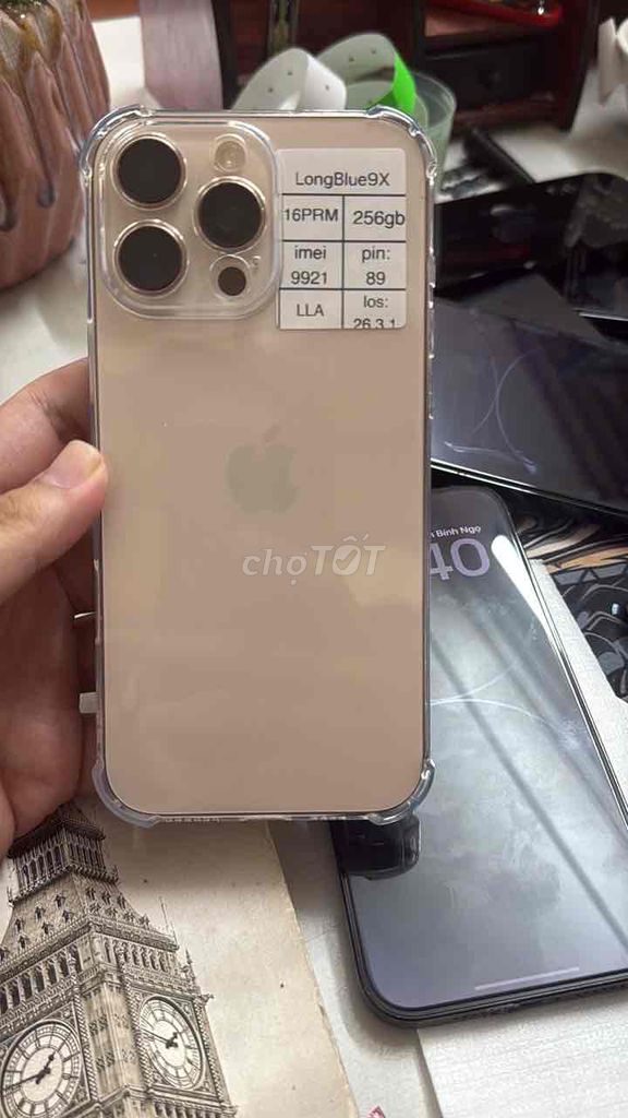 Apple iPhone 16 Pro Max 256GB Vàng. Mua bán Điện thoại tại Quận Cầu Giấy Hà Nội được đăng bởi Long blue 9x hình 1
