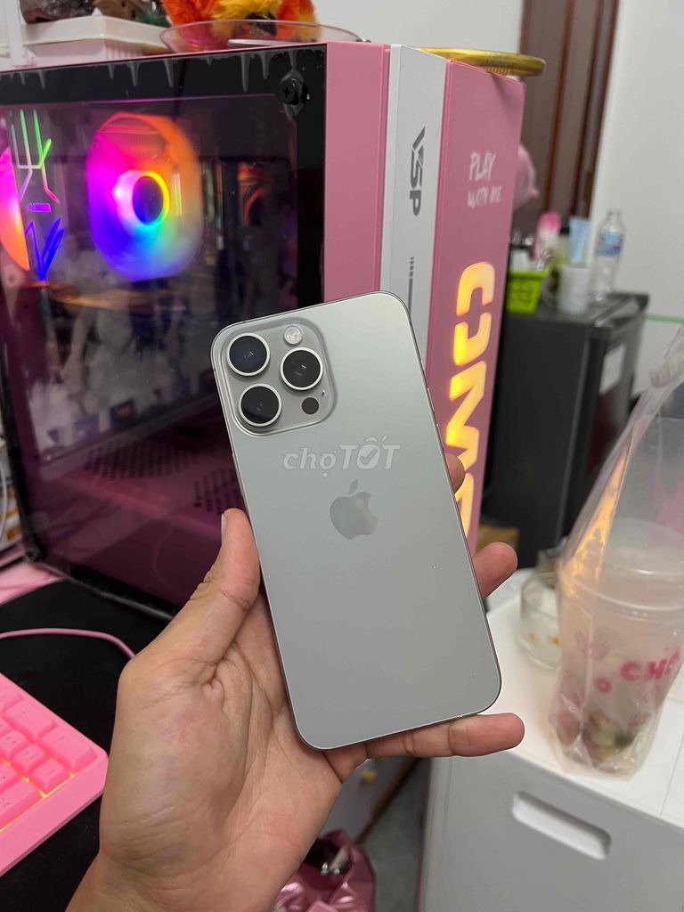 Apple iPhone 15 Pro Max 256GB Bạc Đã qua sử dụng. Mua bán Điện thoại tại Quận Bình Tân Tp Hồ Chí Minh được đăng bởi Khang Ruaaaa hình 1