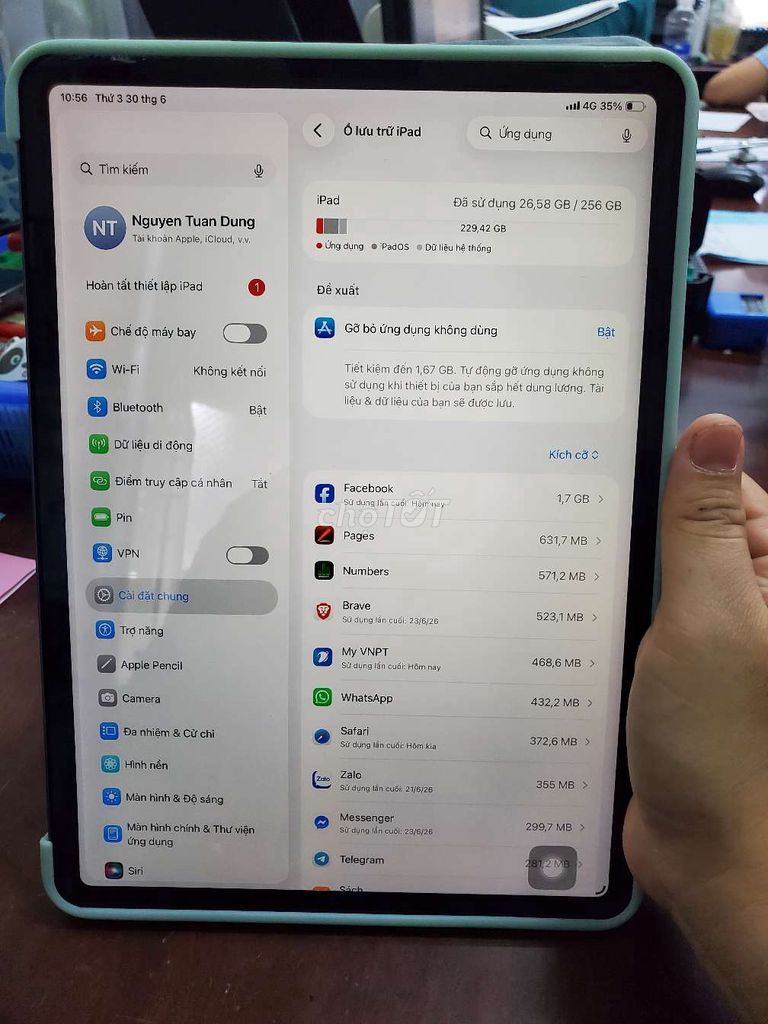 Apple iPad Pro 2020 11 inch 256GB 4g Xanh ngọc. Mua bán Máy tính bảng tại Quận Ninh Kiều Cần Thơ được đăng bởi Dũng hình 1