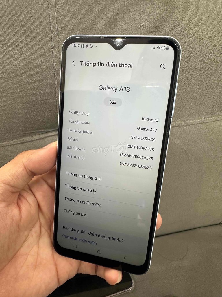 Samsung Galaxy A13 128GB Xanh. Mua bán Điện thoại tại Quận Đống Đa Hà Nội được đăng bởi Ng Hoang Anh hình 1