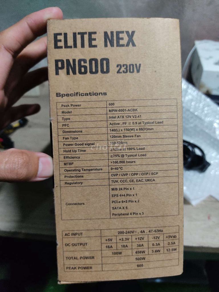 Nguồn PC Elite NEX PN600 (MPW-6001-ACBK-P)