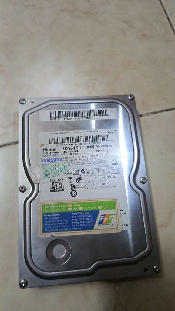  HDD Samsung HD161GJ 160GB 7200RPM . Mua bán Linh kiện (RAM, Card...) tại Quận 5 Tp Hồ Chí Minh được đăng bởi do quang khang hình 1