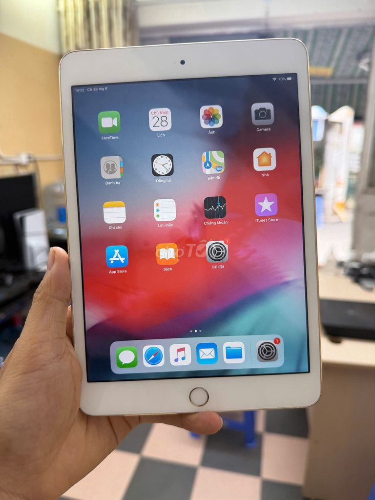 Apple iPad Mini 3 16GB Vàng 4G Wifi. Mua bán Máy tính bảng tại Quận Đống Đa Hà Nội được đăng bởi NHẬT LỆ CAMERA hình 1