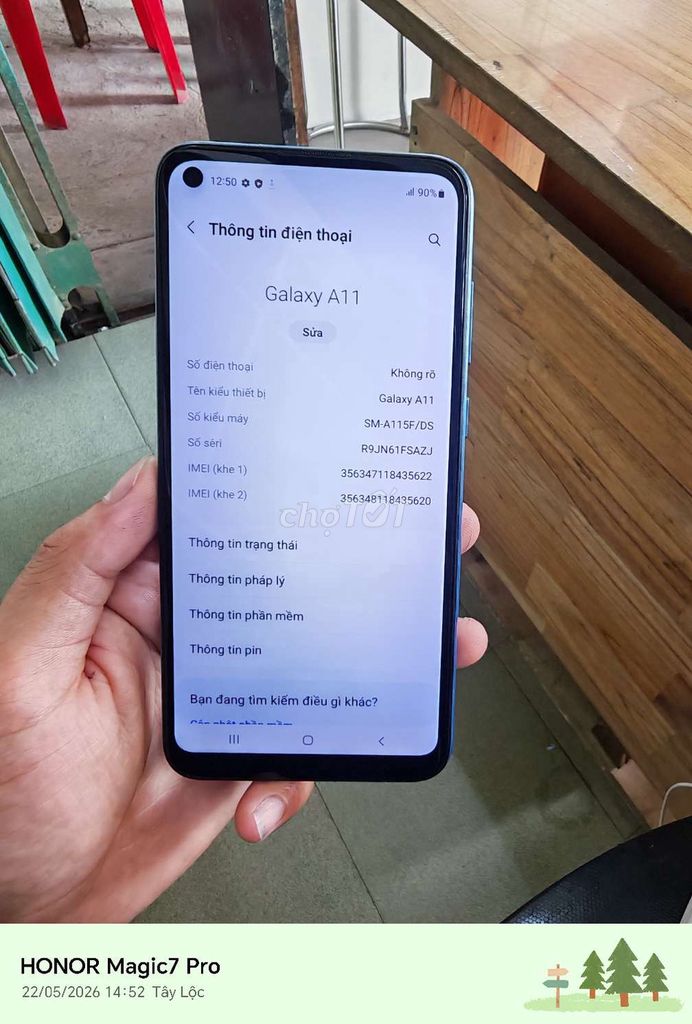 Samsung Galaxy A11 Xanh Đã sử dụng. Mua bán Điện thoại tại Thành phố Huế Thừa Thiên Huế được đăng bởi H hình 1