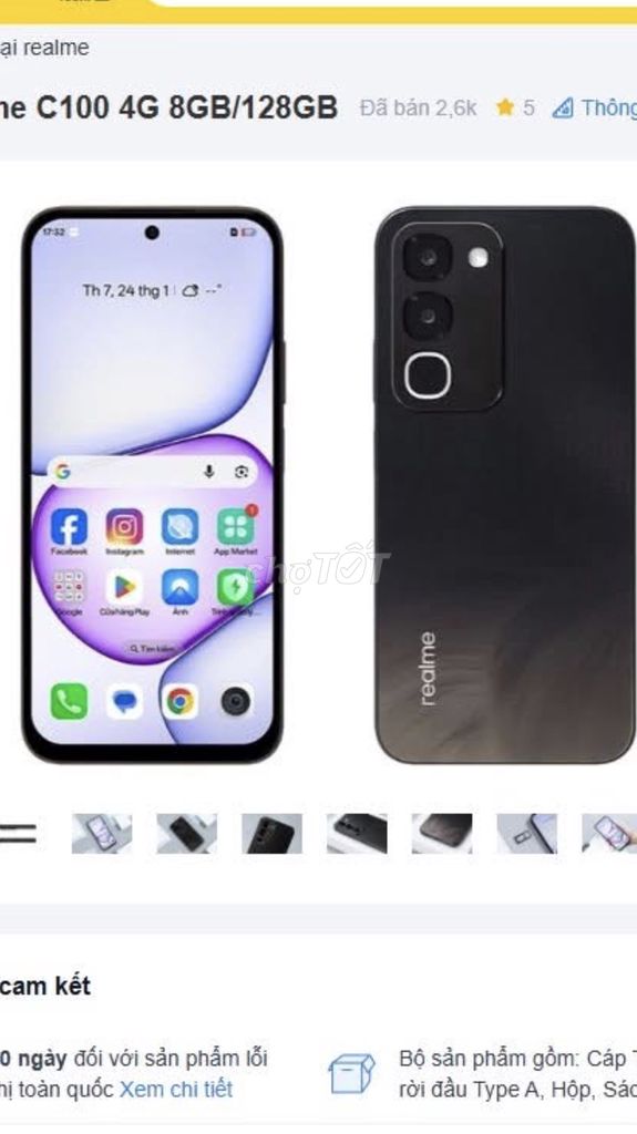 Realme C100 Đen. Mua bán Điện thoại tại Thành phố Huế Thừa Thiên Huế được đăng bởi Rio Minh hình 1