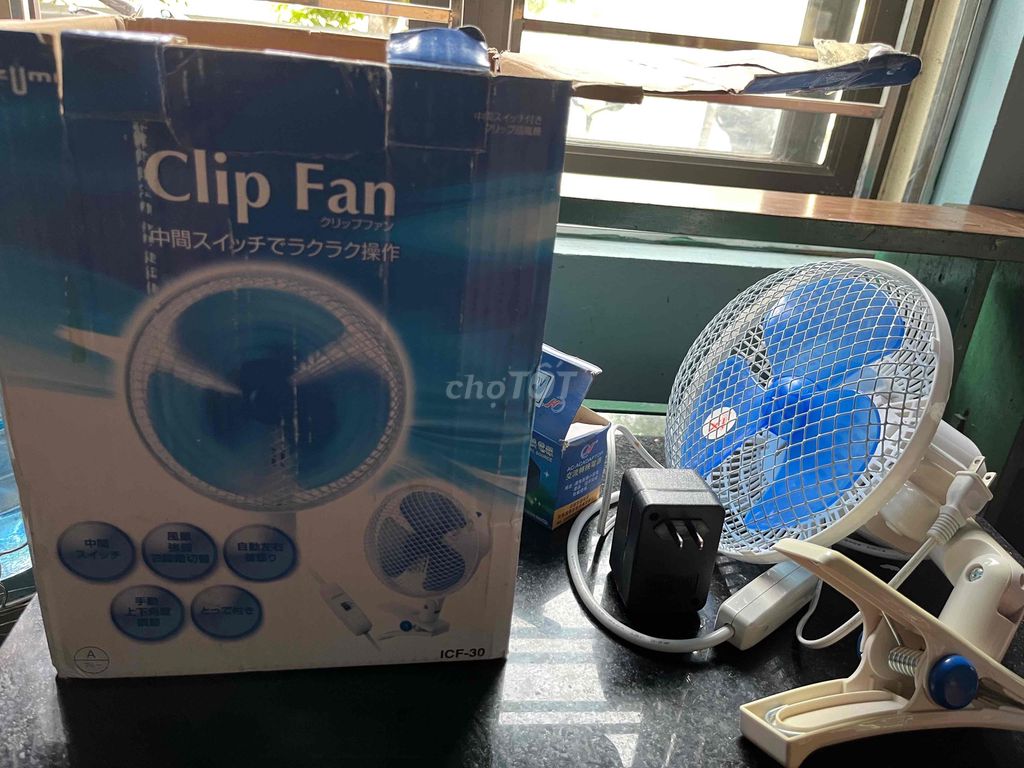 Quạt kẹp ICF-30 Trắng, Xanh kèm cục đổi nguồn. Mua bán Nội thất, đồ gia dụng khác tại Quận Ngô Quyền Hải Phòng được đăng bởi vũ quang trung hình 1