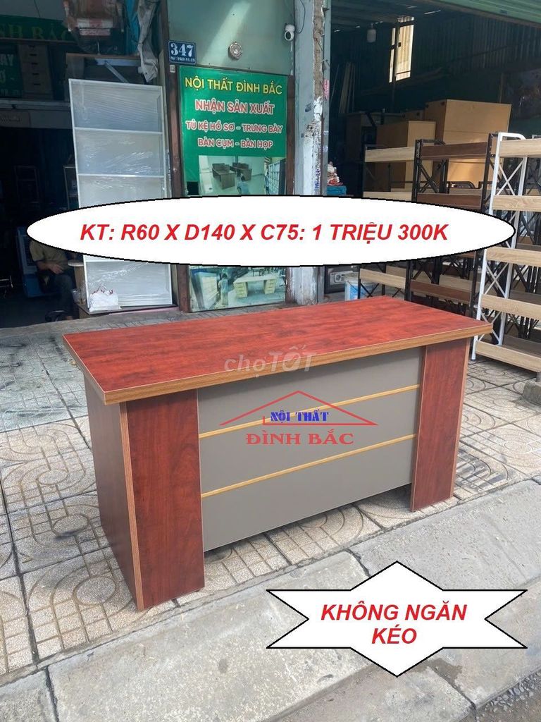 BÀN LÀM VIỆC CÓ SẴN & BÀN TRƯỞNG PHÒNG DÀI 1M4