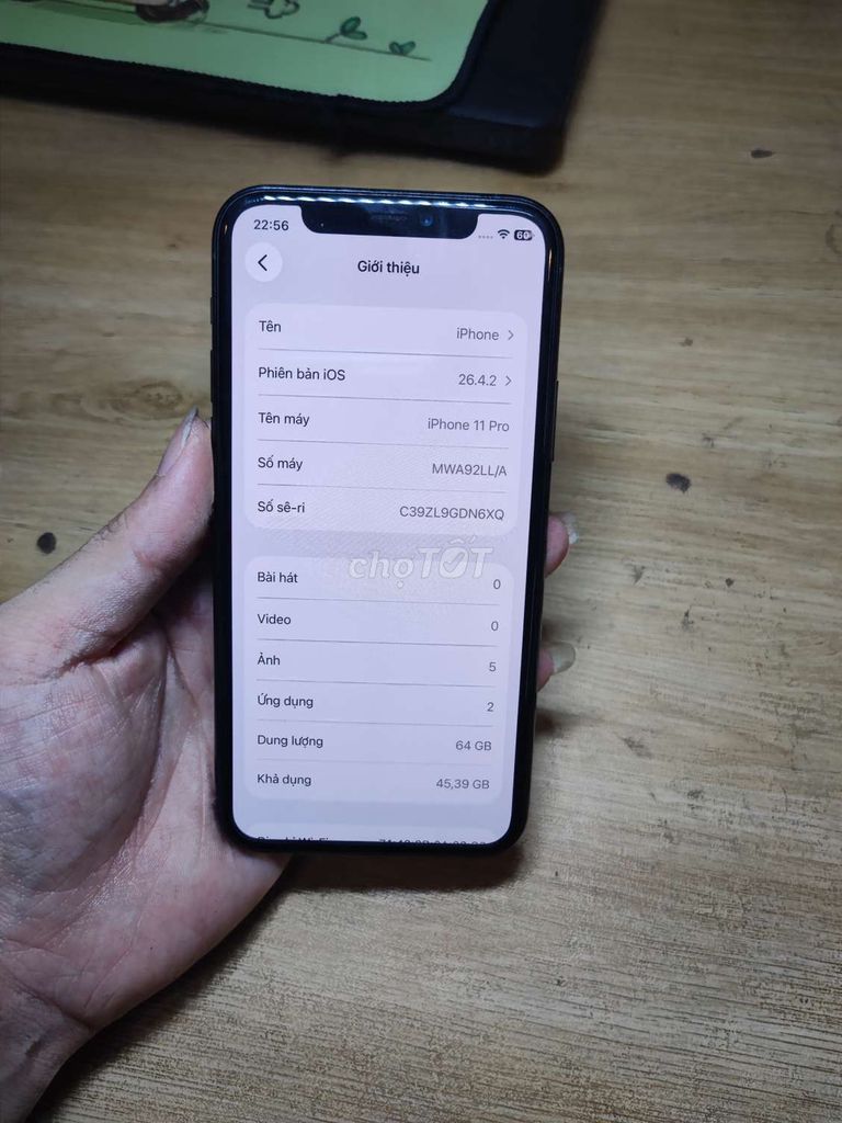 iPhone 11 Pro 64GB Xám. Mua bán Điện thoại tại Huyện Xuân Lộc Đồng Nai được đăng bởi bắp hình 1