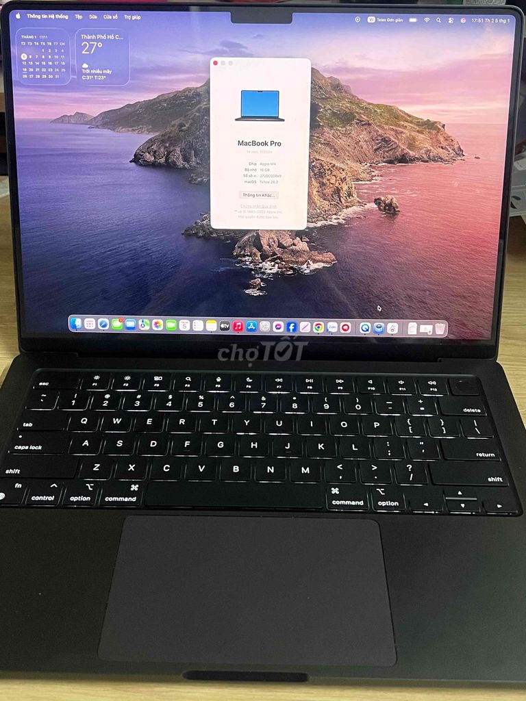Macbook pro M4 Ram 16GB SSD 512 chính hãng. Mua bán Laptop tại Quận 7 Tp Hồ Chí Minh được đăng bởi Duy hình 1