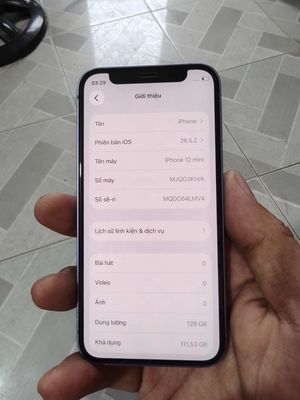 Apple iPhone 12 mini 128GB Tím Đã thay pin