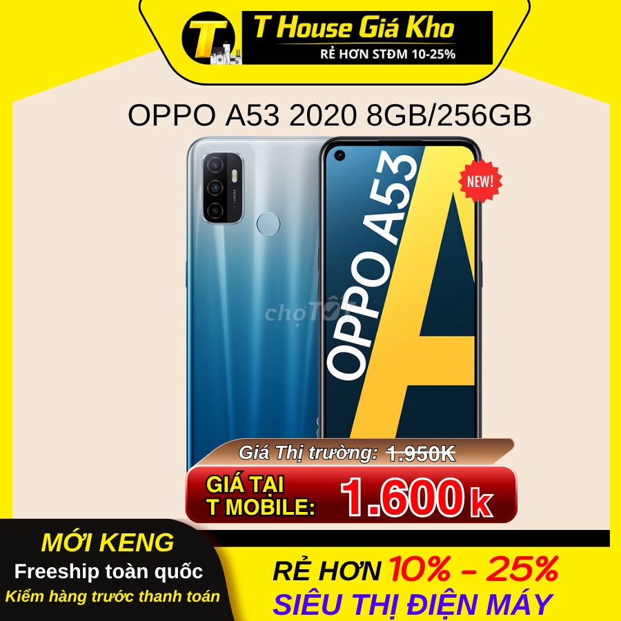 Điện thoại OPPO A53 2020 8GB/256GB Zin Đẹp Keng. Mua bán Điện thoại tại Quận Bình Thạnh Tp Hồ Chí Minh được đăng bởi T HOUSE GIÁ KHO hình 1