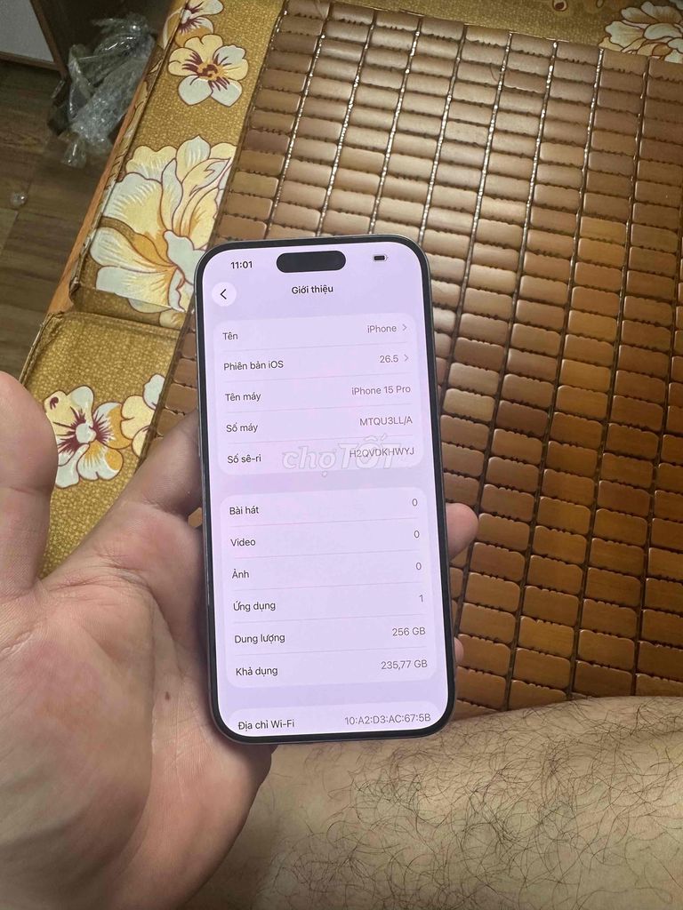 iPhone 15 Pro 256GB Xám Đã sử dụng. Mua bán Điện thoại tại Huyện Yên Phong Bắc Ninh được đăng bởi Thắng hình 1