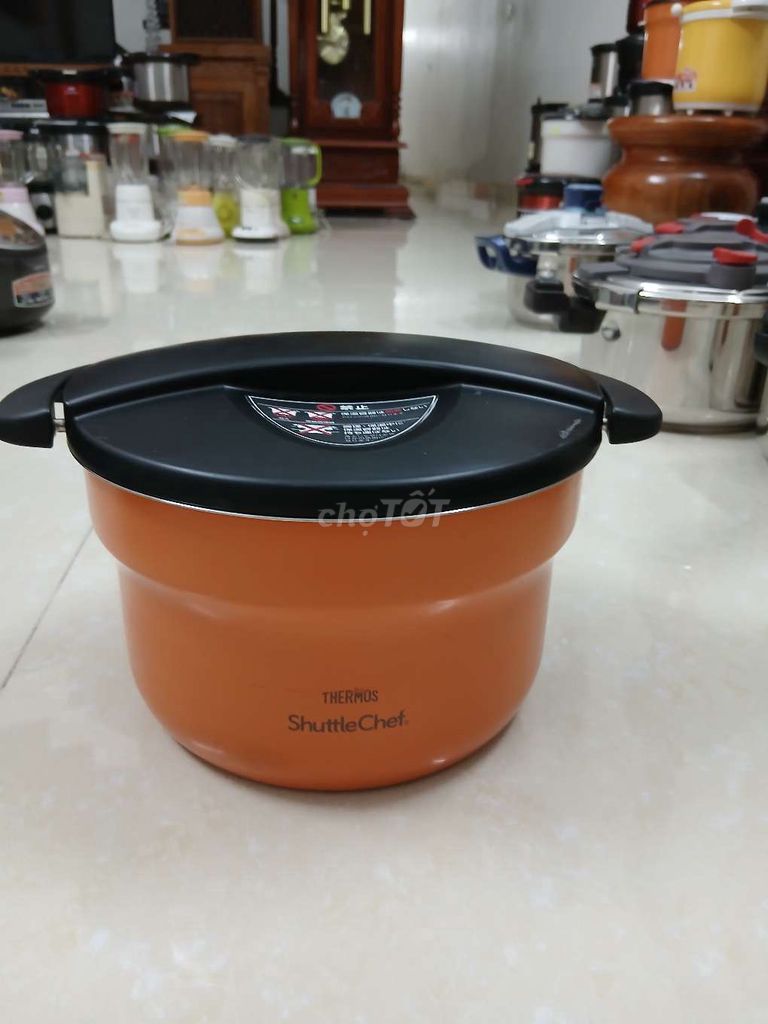 Nồi ủ nhiệt Thermos ShuttleChef 3.5L Nhật Bản Cam. Mua bán Dụng cụ nhà bếp tại Thành phố Chí Linh Hải Dương được đăng bởi Tranthuy hình 1