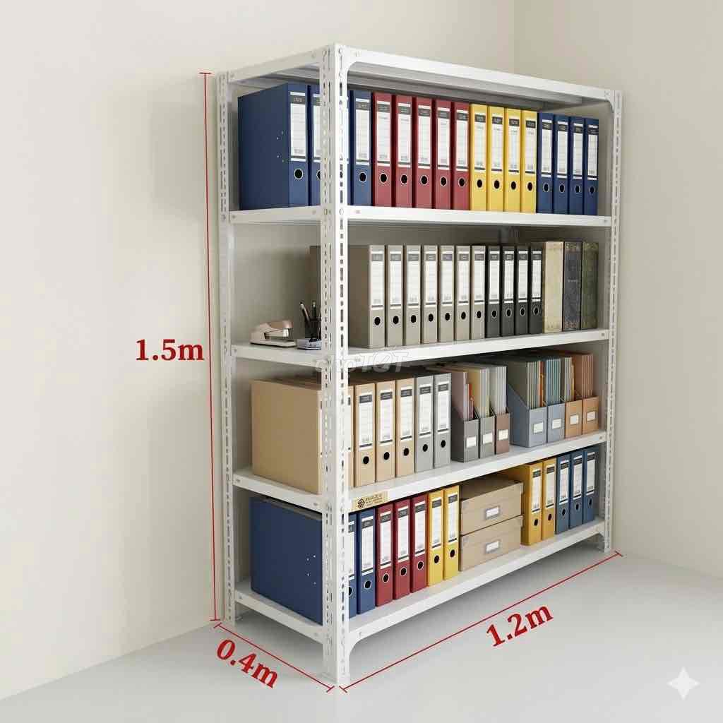 Kệ sắt V lỗ Trắng 1.5x1.2x0.4m. Mua bán Tủ, kệ gia đình tại Quận Bắc Từ Liêm Hà Nội được đăng bởi TNHH Cơ Khí Hoà Phát hình 1