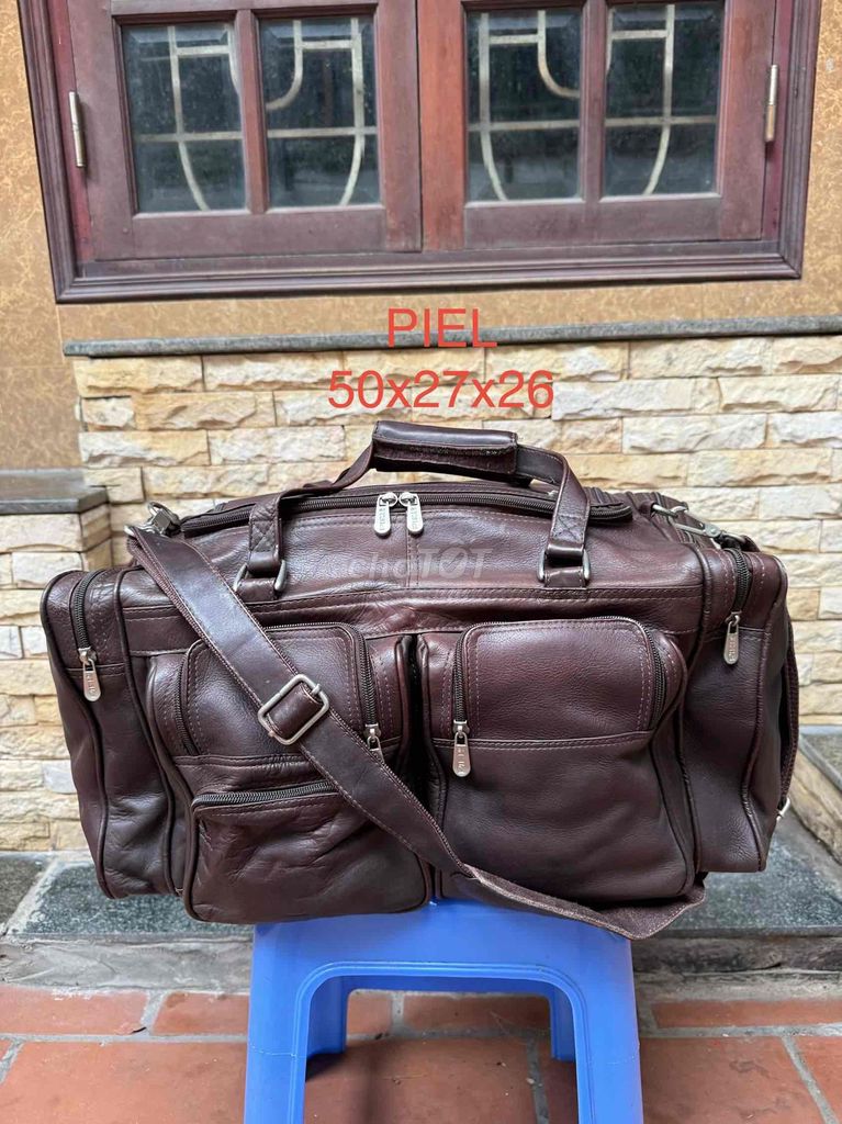 Túi du lịch PIEL Da thật Nâu 50x27x26 cm. Mua bán Túi xách tại Huyện Thanh Trì Hà Nội được đăng bởi Shop Đồ Si hình 1