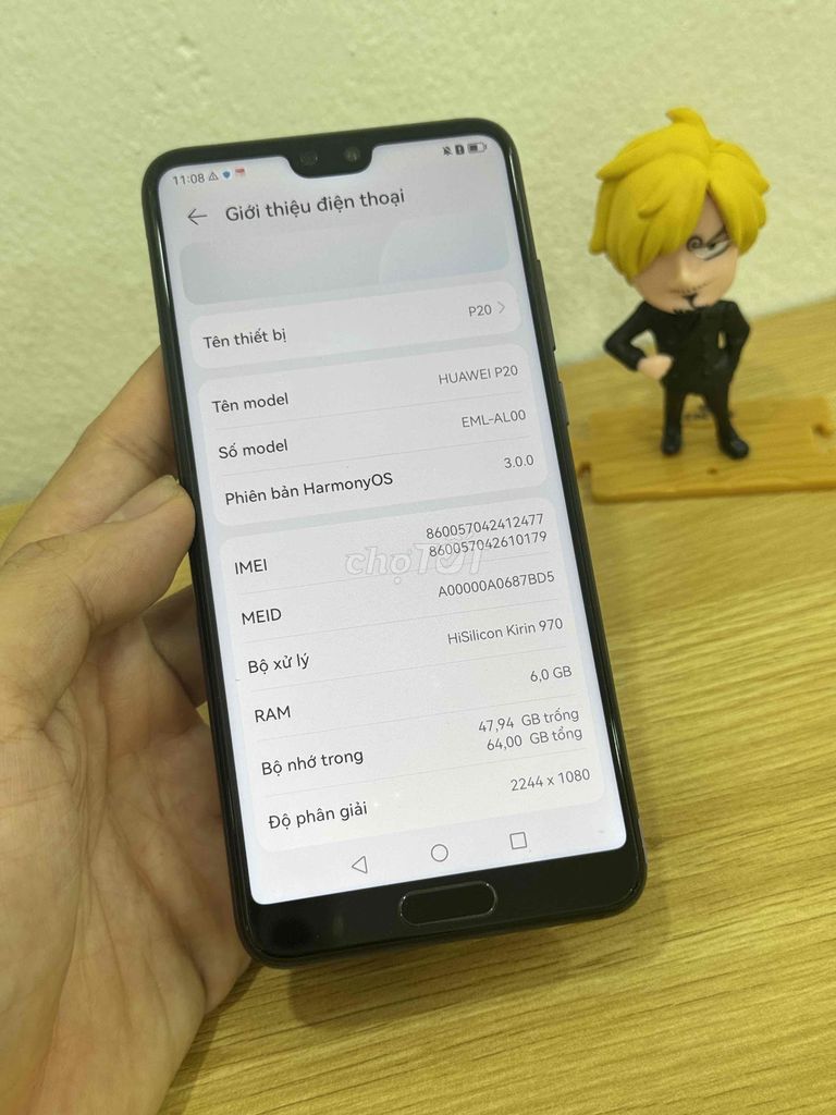 Huawei P20 6/64 đủ sạc cáp ốp CÓ COD. Mua bán Điện thoại tại Quận Hoàng Mai Hà Nội được đăng bởi Gia Vinh hình 2