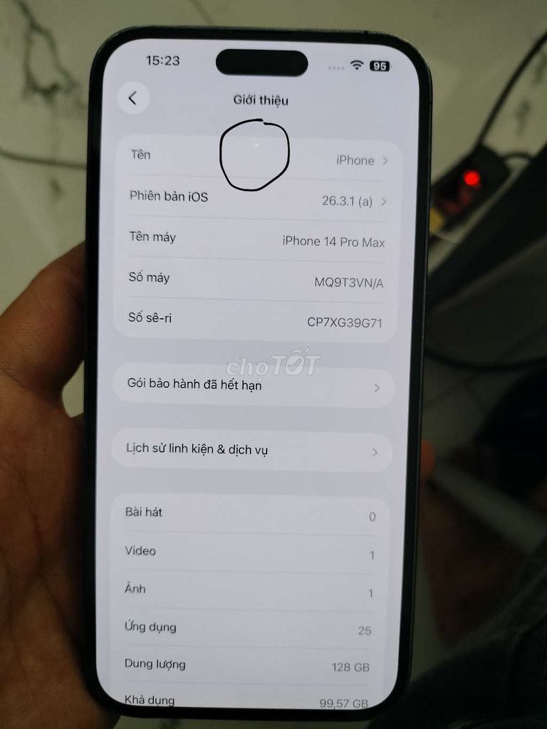 iPhone 14 Pro Max 128GB Tím Đã sử dụng. Mua bán Điện thoại tại Huyện Tam Dương Vĩnh Phúc được đăng bởi Gia huy hình 1