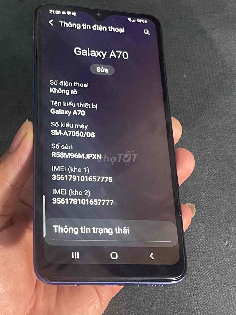 Samsung Galaxy A70 128GB Xanh. Mua bán Điện thoại tại Quận 8 Tp Hồ Chí Minh được đăng bởi ngothanhdieungo hình 1