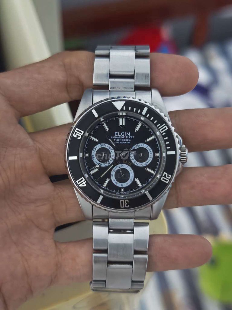Đồng hồ Elgin Kim loại Bạc Đen Unisex. Mua bán Đồng hồ tại Quận Ô Môn Cần Thơ được đăng bởi Phong Nguyen hình 1