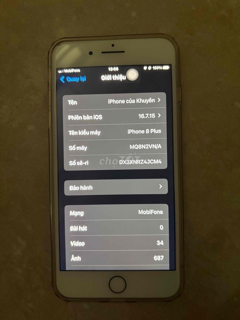 iPhone 8 Plus 256GB. Mua bán Điện thoại tại Quận 3 Tp Hồ Chí Minh được đăng bởi Khuyen Ngoc hình 1