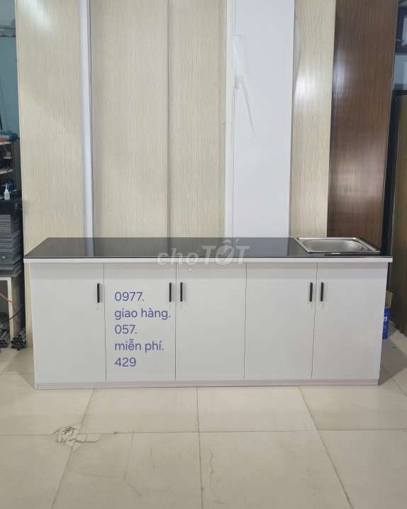 Tủ bếp nhựa ngang 2m03cm.kj99