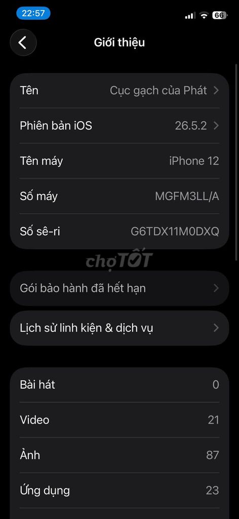 Apple iPhone 12 64GB Trắng Hư loa, vỡ lưng. Mua bán Điện thoại tại Quận 3 Tp Hồ Chí Minh được đăng bởi Hội Đồ Điện Tử hình 1