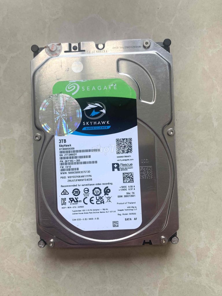 Ổ cứng Seagate SkyHawk 3TB Nguyên zin. Mua bán Linh kiện (RAM, Card...) tại Quận Tân Phú Tp Hồ Chí Minh được đăng bởi Nguyễn Phong hình 1
