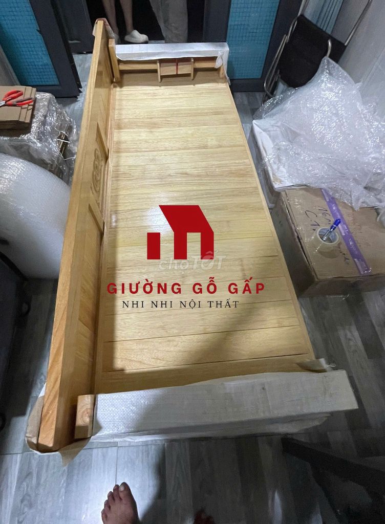 Giường gấp Nhi Nhi Nội Thất Gỗ sồi 1m2. Mua bán Giường, chăn ga gối nệm tại Quận 11 Tp Hồ Chí Minh được đăng bởi Nhi Nội Thất Nhựa Giá Xưởng  hình 1