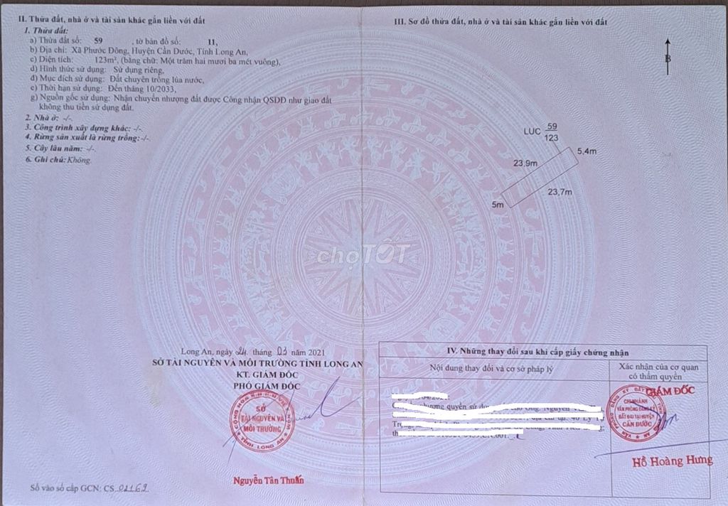 Bán đất 1856m2,sát Quốc Lộ 50,cầu Mỹ Lợi, Phước Đông, Cần Đước Long An