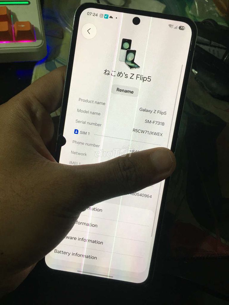 Samsung Galaxy Z Flip5 256GB Sọc màn. Mua bán Điện thoại tại Quận Đống Đa Hà Nội được đăng bởi Nguyễn Quang Trường hình 1
