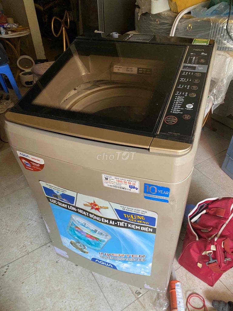 Máy giặt Aqua Inverter 9kg Đã vệ sinh sạch sẽ. Mua bán Máy giặt tại Huyện Thanh Trì Hà Nội được đăng bởi Duy Tân hình 1
