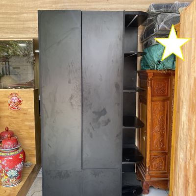 Tủ quần áo liền kệ gỗ MDF chống ẩm 1m2x2m2 sâu 60. Mua bán Tủ, kệ gia đình tại Quận 7 Tp Hồ Chí Minh được đăng bởi Kho Bàn Ghế Cũ