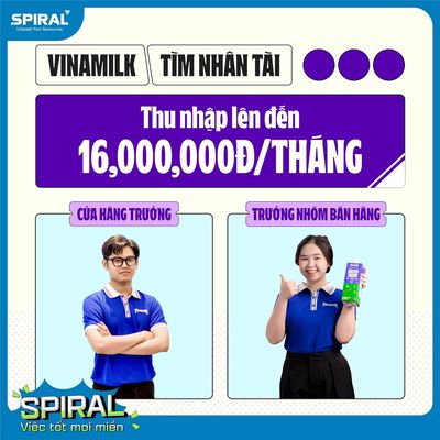 Trà Vinh -Vinamilk tuyển cửa hàng trưởng