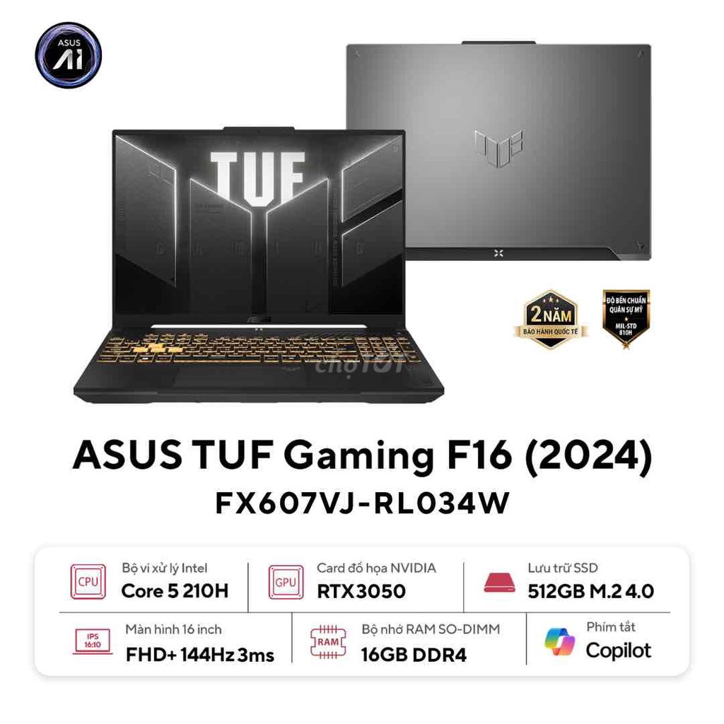 Asus Tuf Fx607vj Cor 5 210H 16gb 3050 6gb 144Hz. Mua bán Laptop tại Quận 5 Tp Hồ Chí Minh được đăng bởi Mr Akita hình 1