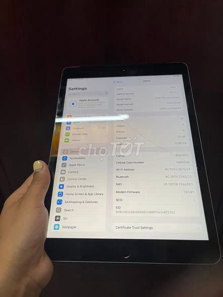 Apple iPad Gen 7 32GB Xám Đã sử dụng. Mua bán Máy tính bảng tại Quận 1 Tp Hồ Chí Minh được đăng bởi Hội Đồ Điện Tử hình 1