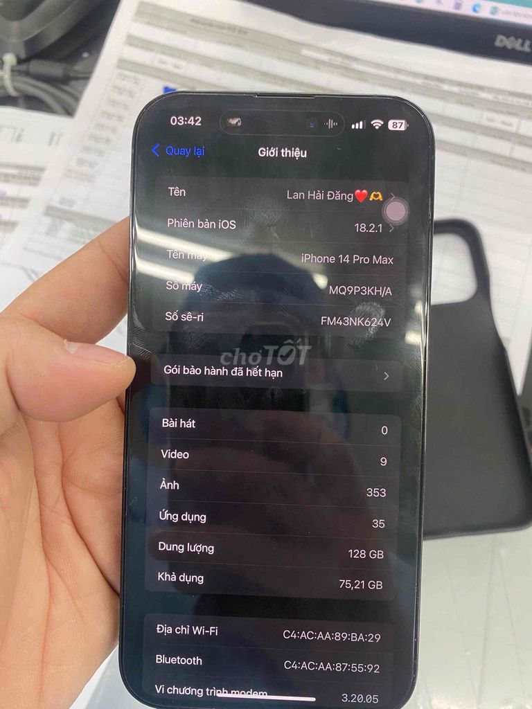 iphone 14 pro max bản có sim vli