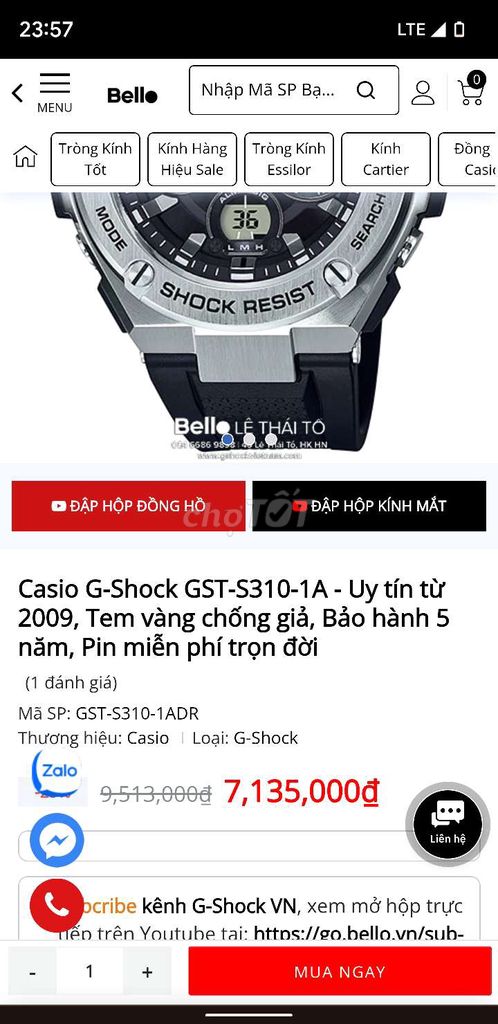 Pass G shock GST S310 1A