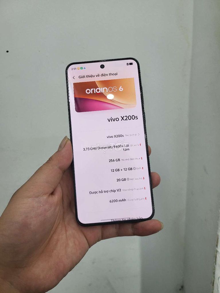 Vivo X200s 12GB/256GB Đen PIN 100%. Mua bán Điện thoại tại Quận 10 Tp Hồ Chí Minh được đăng bởi Trần Vân Hoàng hình 1