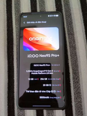 Iq neo 9s pro +. Mua bán Điện thoại tại Thị xã Tân Uyên Bình Dương được đăng bởi Ngưu Lang