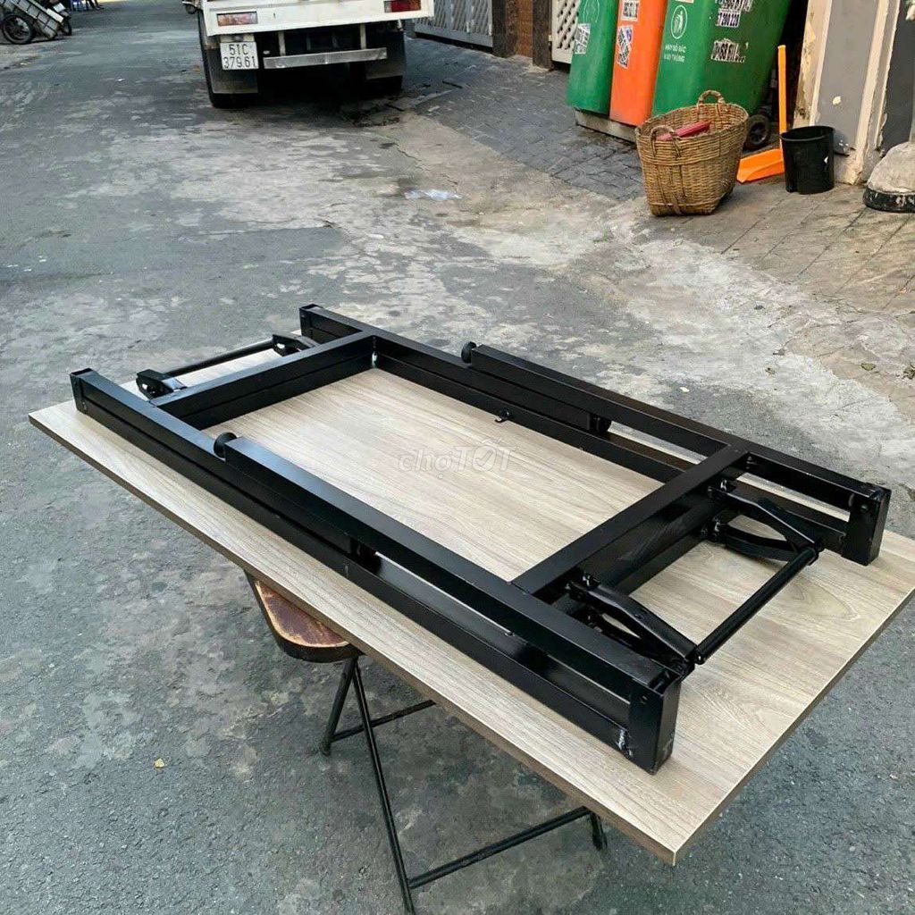 Bàn xếp gọn Gỗ Kim loại Đen. Mua bán Bàn ghế tại Quận 12 Tp Hồ Chí Minh được đăng bởi NỘI THẤT GIA HƯNG hình 1