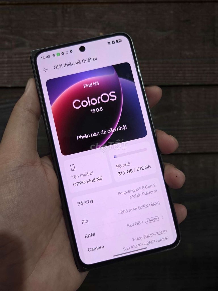 Oppo Find N3 16/512. Mua bán Điện thoại tại Quận 10 Tp Hồ Chí Minh được đăng bởi NaMobile hình 1