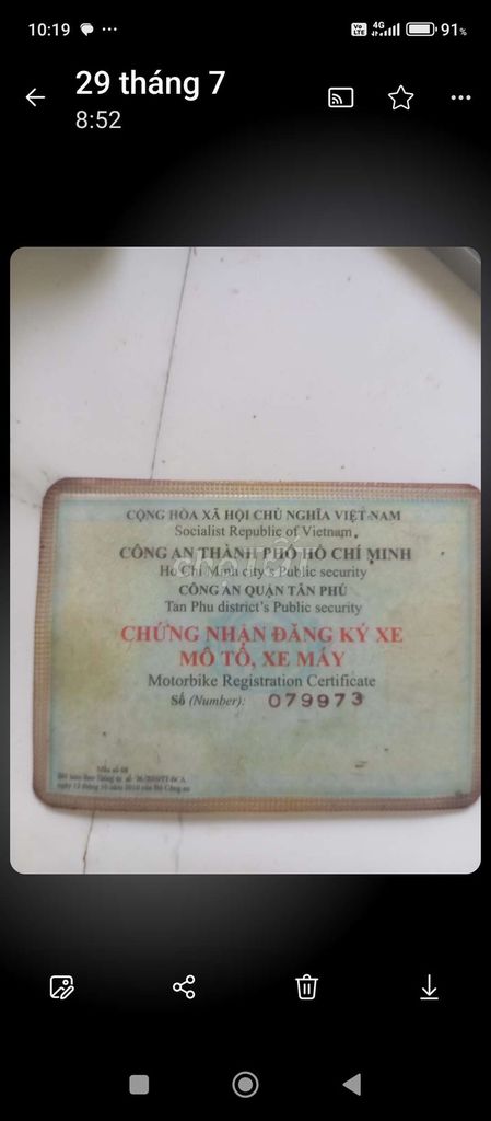 Cần tiền nên ban. Mua bán Xe máy tại Thành phố Sóc Trăng Sóc Trăng được đăng bởi Đang  hình 2